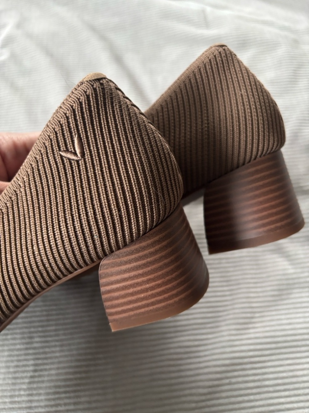 VIVAIA Melody Pro Square Toe Block Heels in Brown- size 40 - Picture 3 of 8